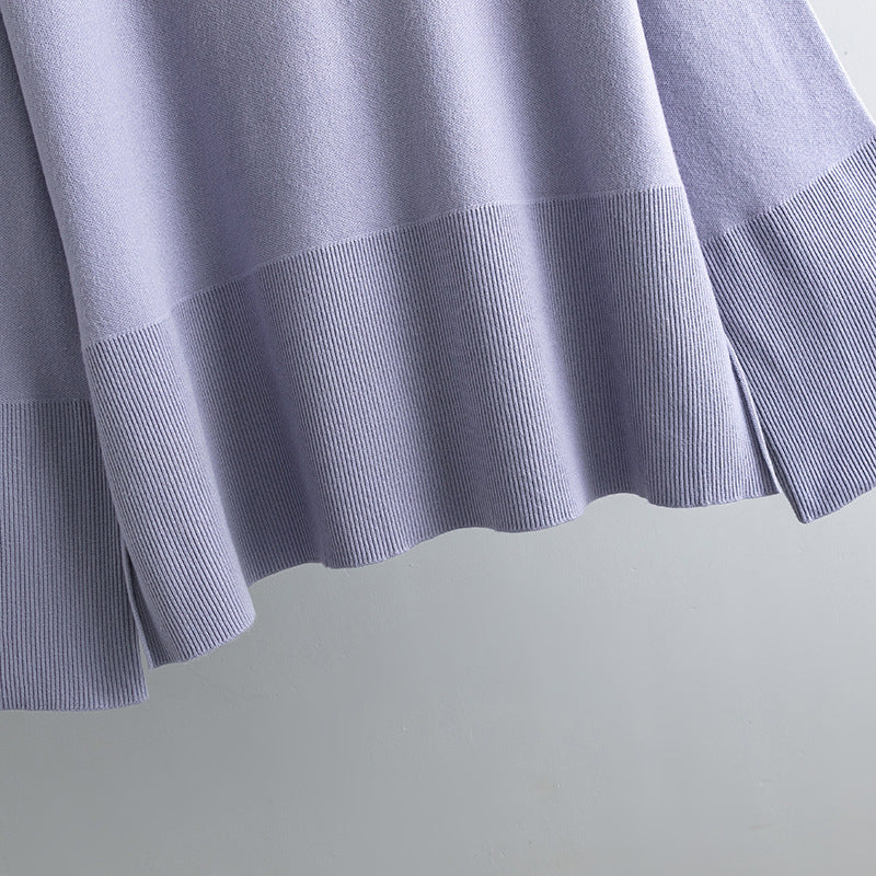 2+ Round Neck Side Split Knit Sets