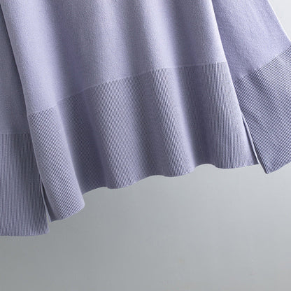 2+ Round Neck Side Split Knit Sets