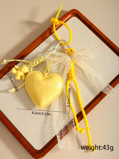 Cute Bear Braided Keychain Bag Charm