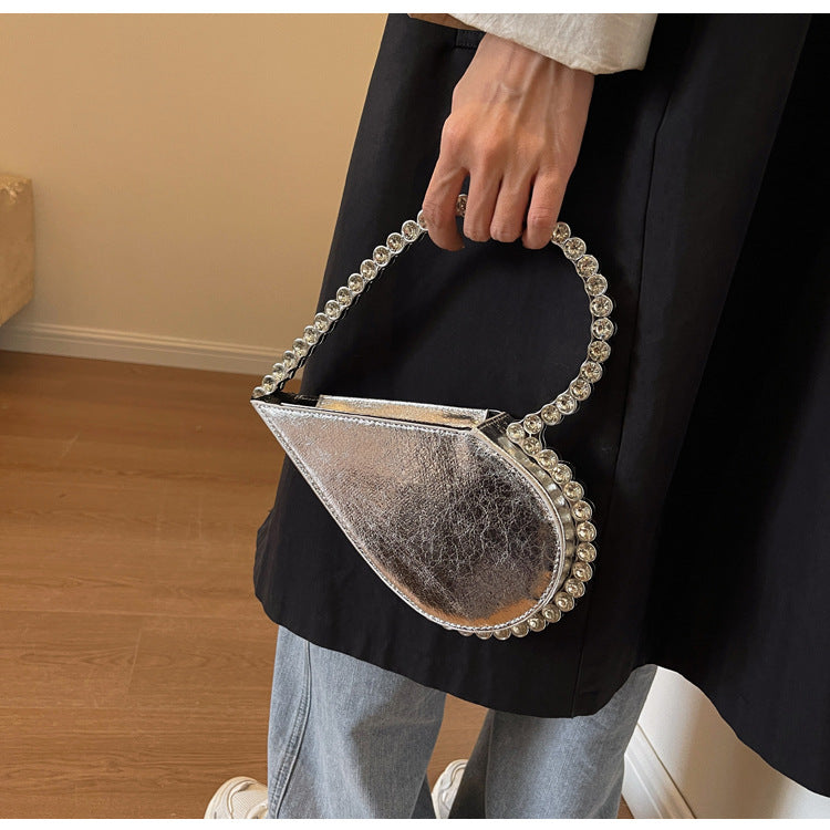 Love Shaped Rhinestone Elegant Party Handbag