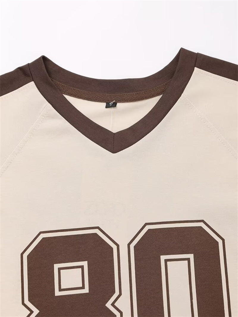 Trendy Short Sleeve Letter Printed T-Shirt