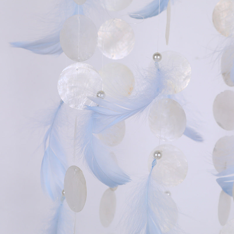 2+Simple Shell Feather Hangings