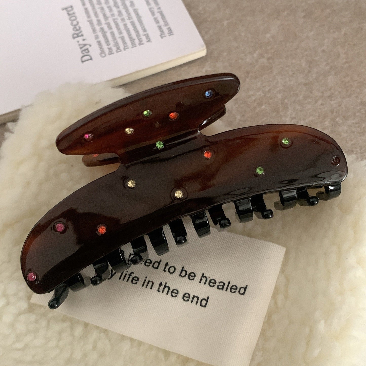 Colourful Rhinestone Simple Grab Clip