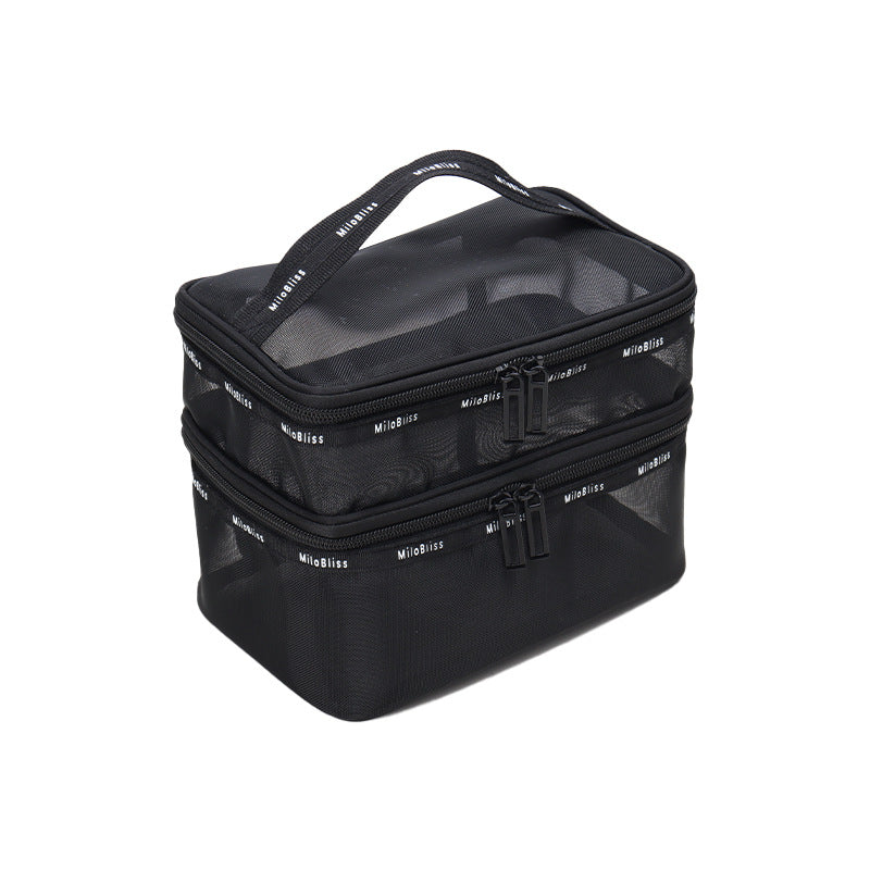 Black Letter Portable Make Up Bags