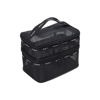 Black Letter Portable Make Up Bags