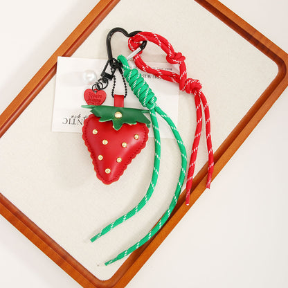 Cute Strawberry Rope Keychain Bag Charms