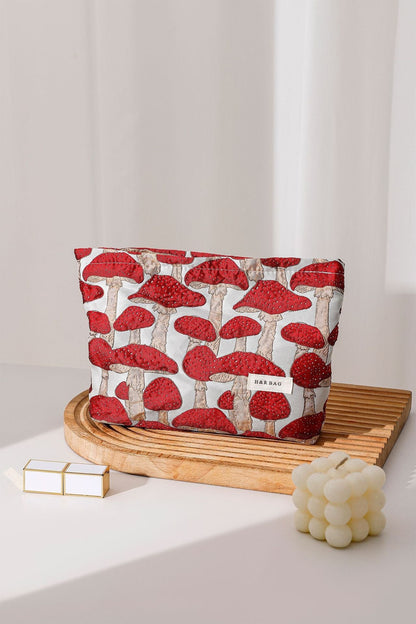 Vintage Mushroom Aesthetic Toiletry Bag