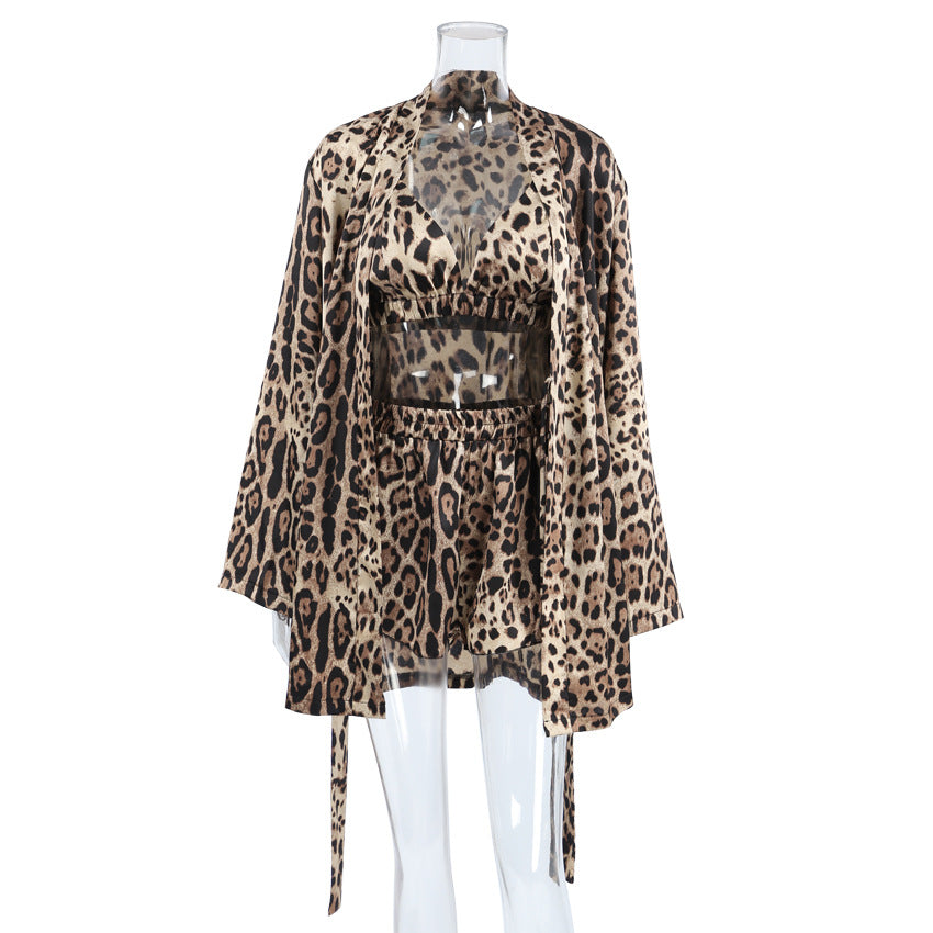 Leopard Print Loose Homewear Sets