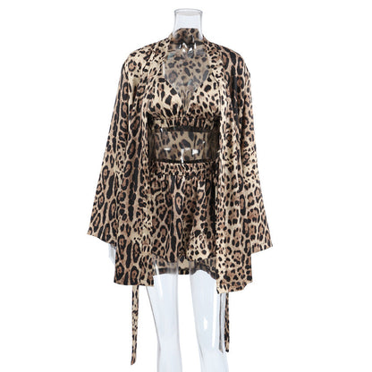 Leopard Print Loose Homewear Sets