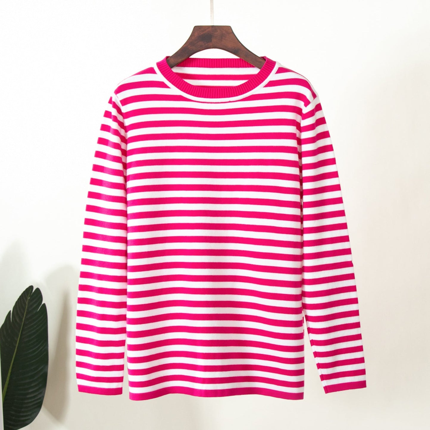 Round Collar Stripe Vintage Sweater