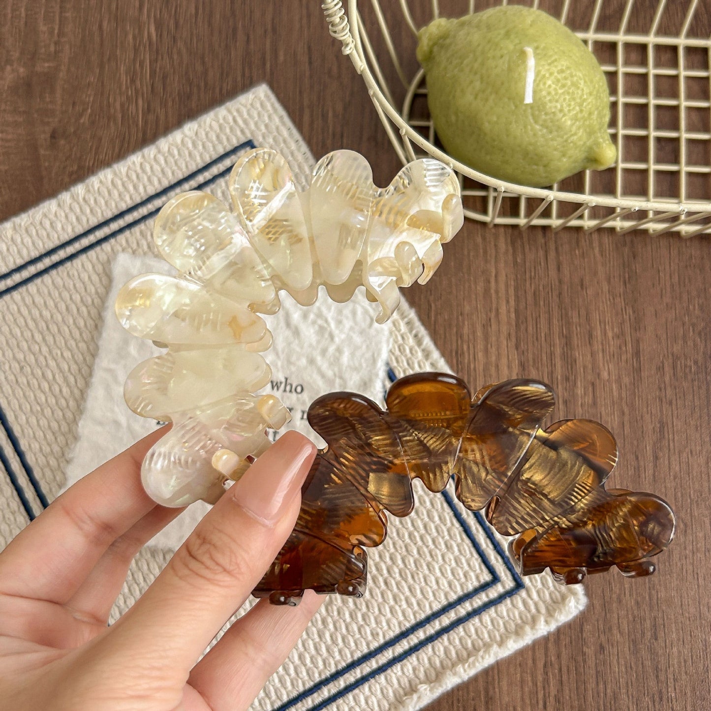 Elegant Geometric Acetate Hair Claw Clips