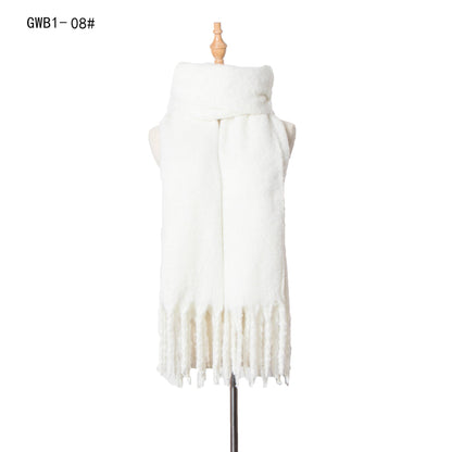 Solid Color Tassel Soft Scarves