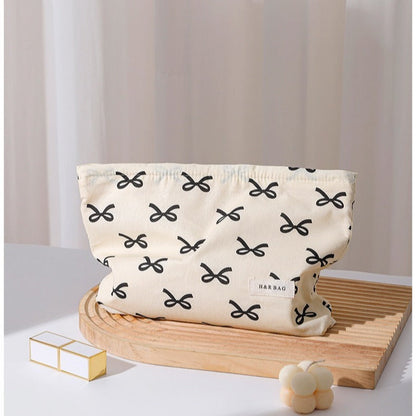 Minimalist Bow Print Portable Storage Pouch