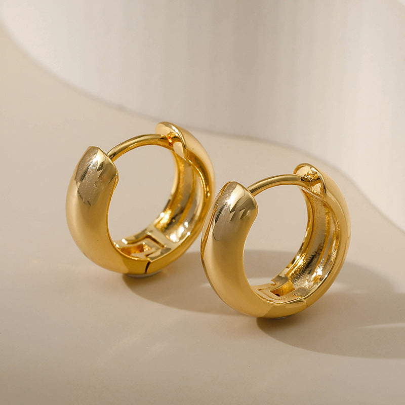Gold Simple Small Hoop Earrings