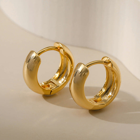 Gold Simple Small Hoop Earrings