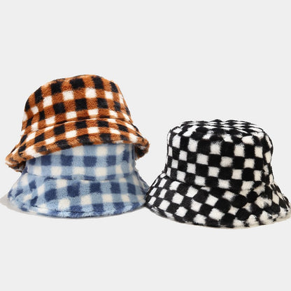 Contrast Color Checker Outdoors Bucket Hats
