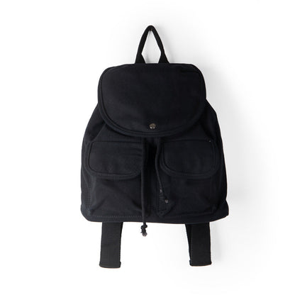 Simple Large Capacity Canvas Drawstring Backpack