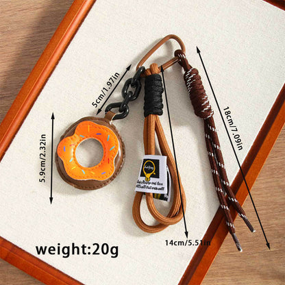 Leather Donut Rope Braided Bag Charms