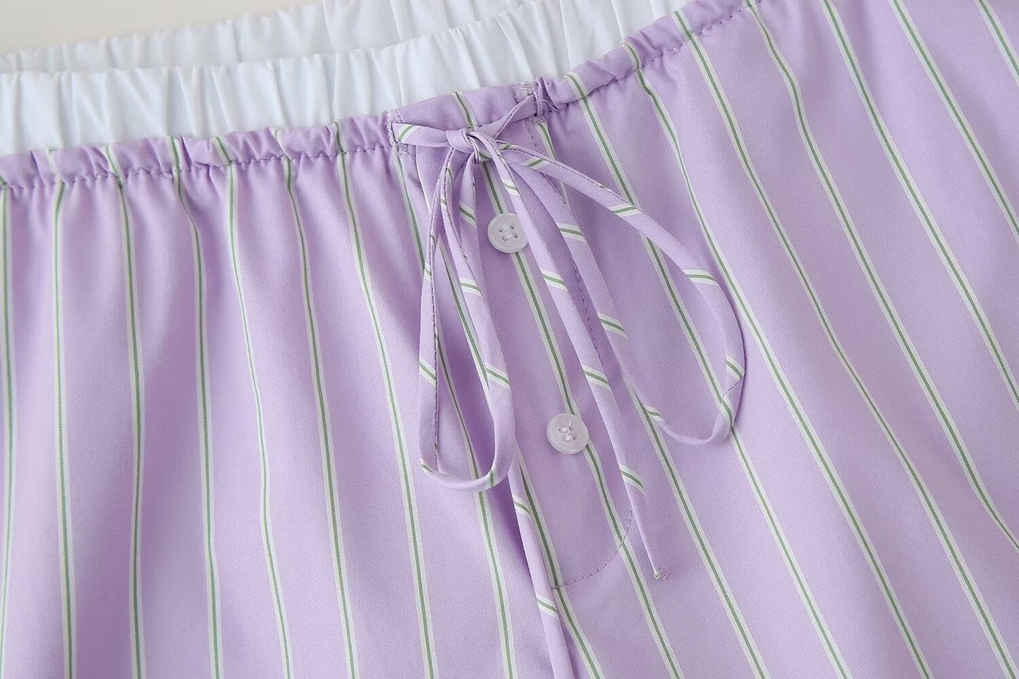 Casual Striped Sleeveless Top and Long Pants Sets