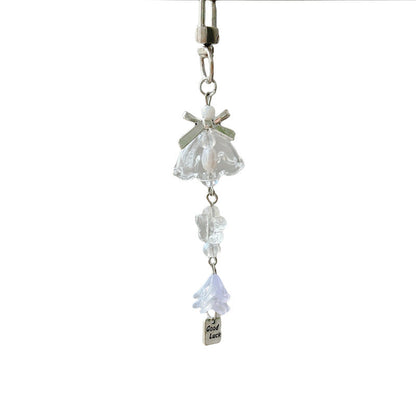 Minimalist White Wind Chime Phone Charm