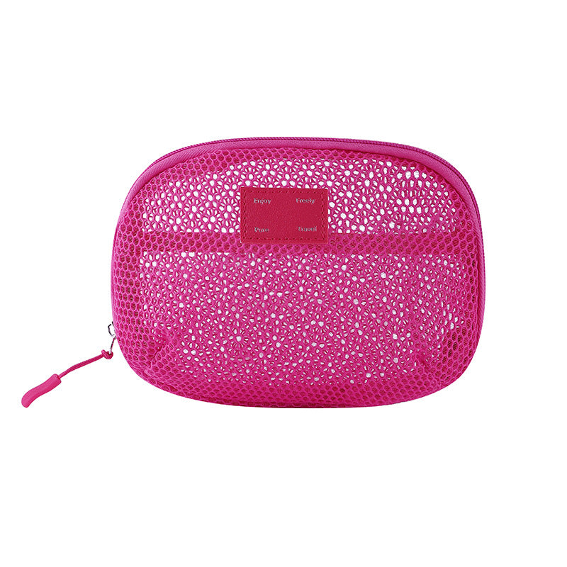 Solid Color Mesh Mini Make Up Bags