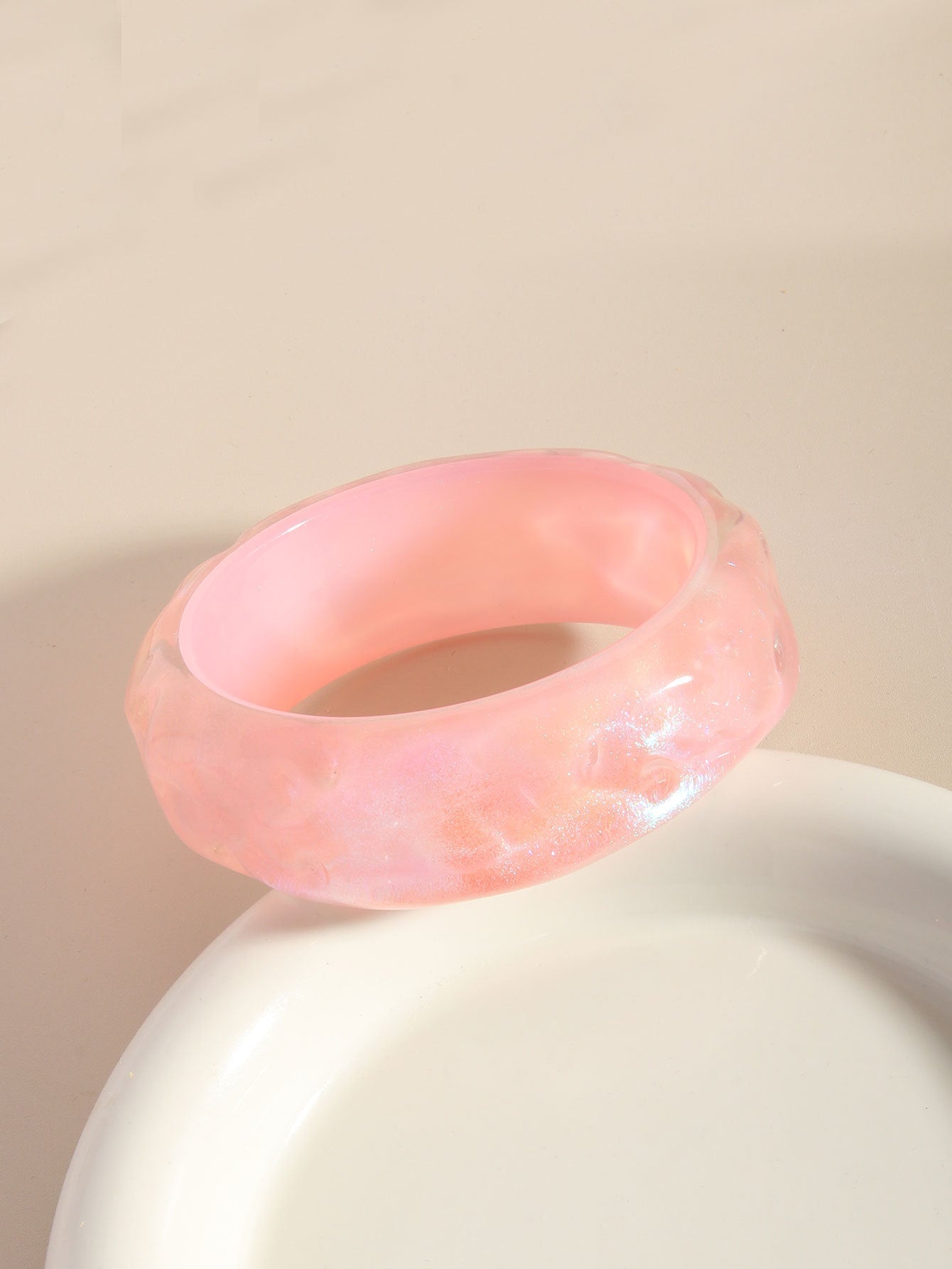 Pink Shiny Simple Acrylic Bracelets