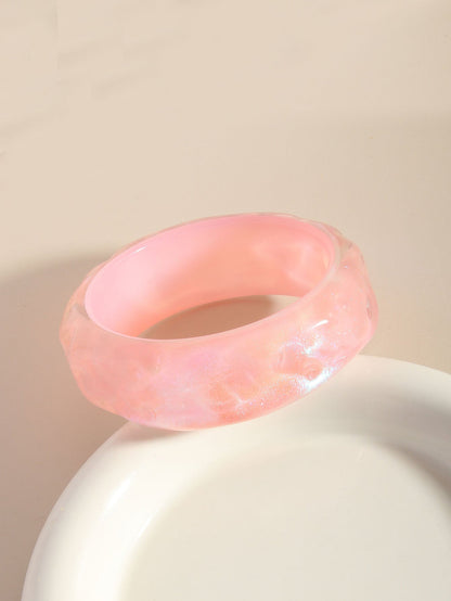 Pink Shiny Simple Acrylic Bracelets