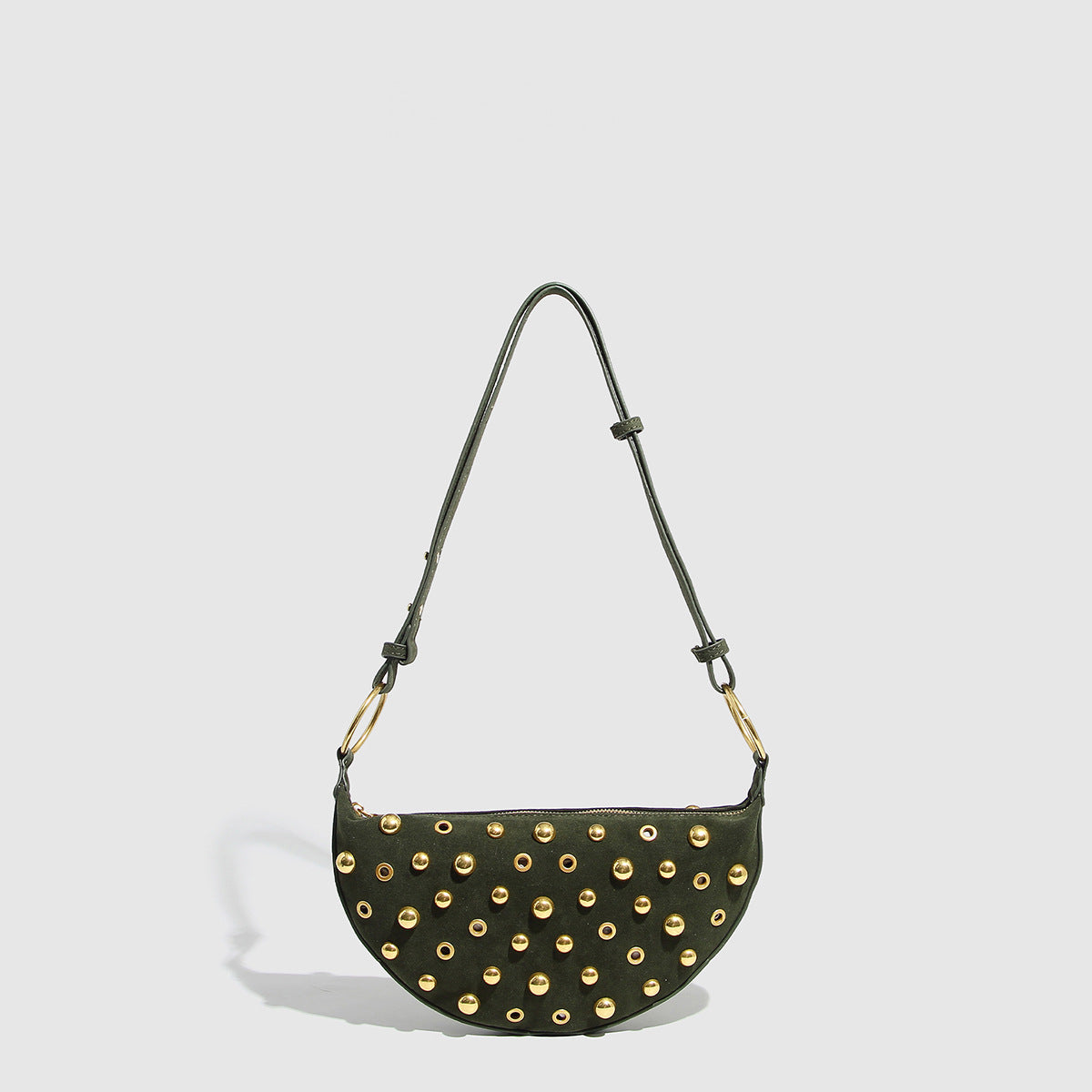Trendy Studded Polka Dot Shoulder Bag