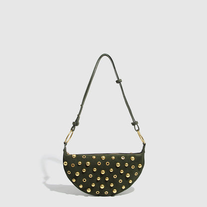 Trendy Studded Polka Dot Shoulder Bag