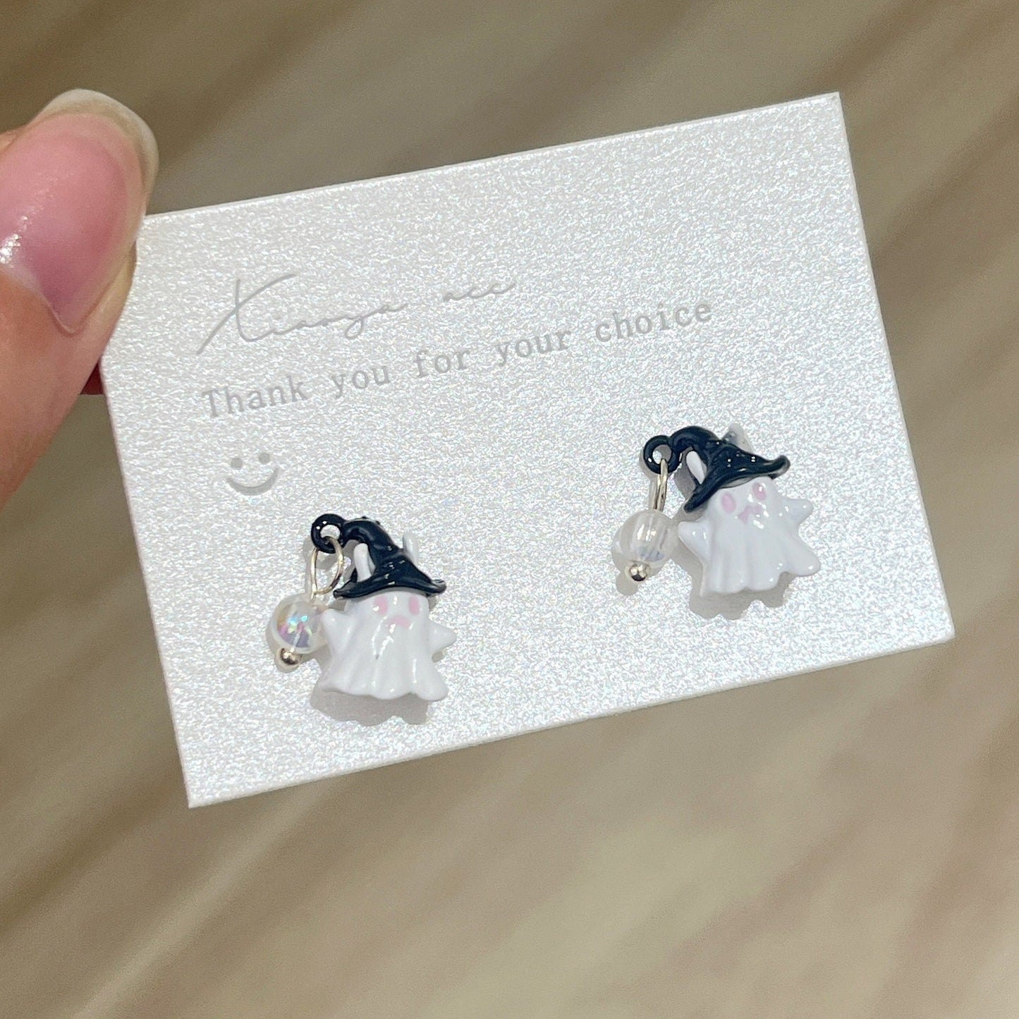 Cute Halloween Mini Ghost Stud Earrings