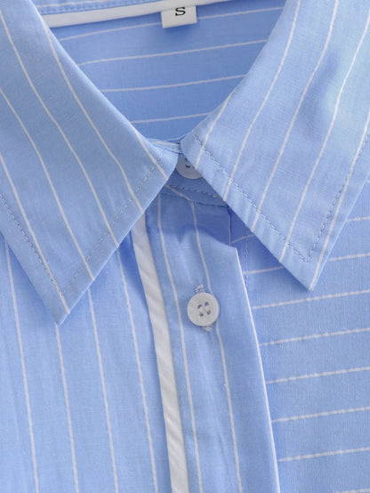 Casual Striped Shirt and Shorts Sets