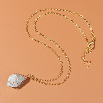 Irregular Stone Pendant Simple Neckalce