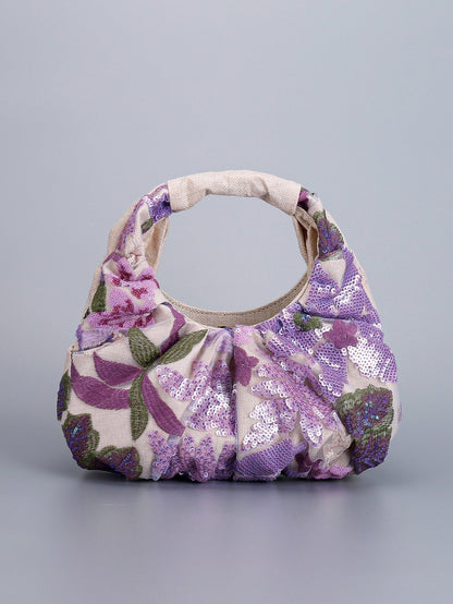 Elegant Sequin Embroidered Handbag