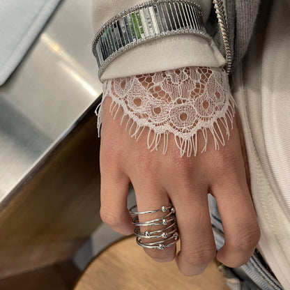 Simple Beads Open Layered Bracelets