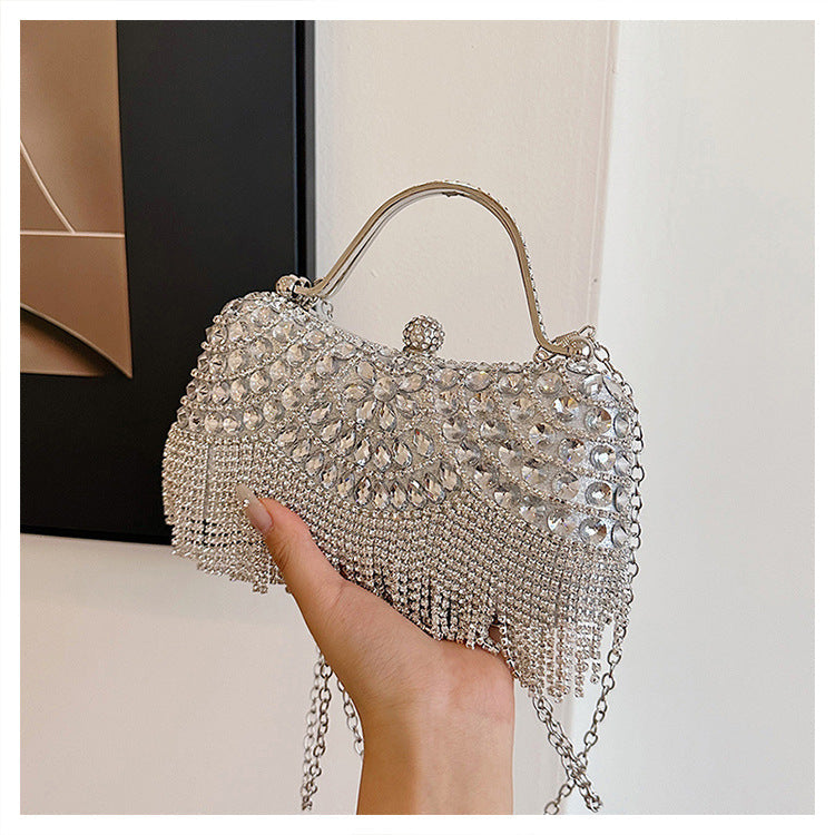 Tassel Rhinestone Chain Party Handbag
