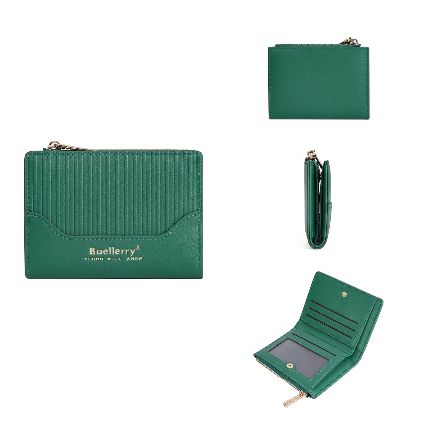 Simple Leather Splicing Card Cases Wallets