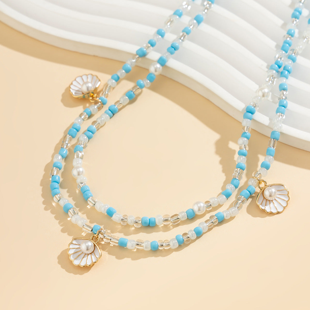 Sexy Pearl Scallop Shell Beaded Waist Chain