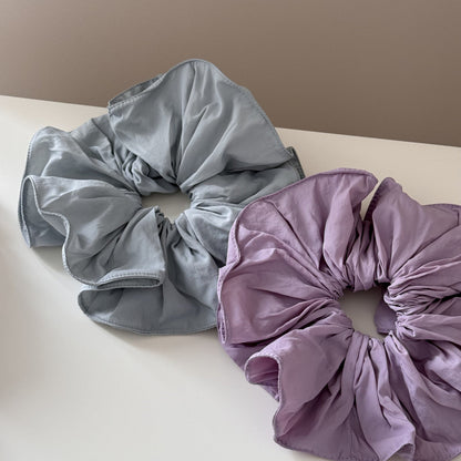 Solid Color Oversized Ruffled Hair Scrunchies