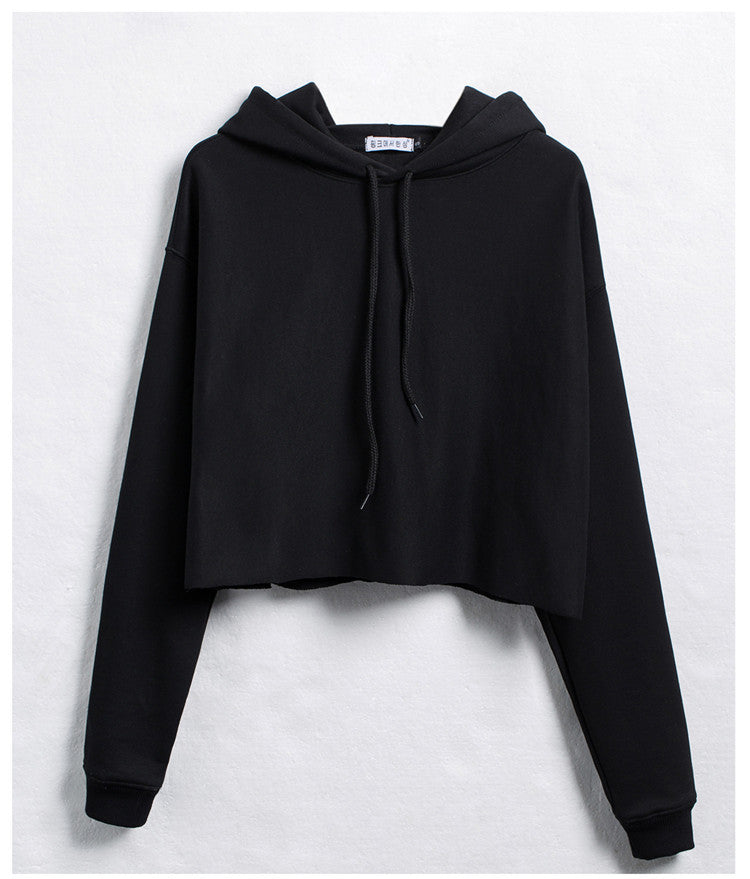 Loose Hooded Short Hoodie