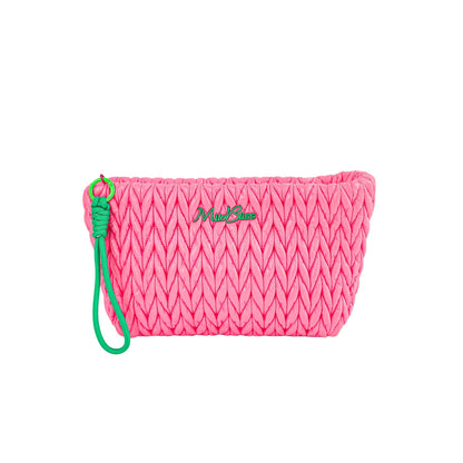 Cute Color Block Padded Large Cpacity Make Up Bag
