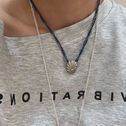 Handmade Shell Conch Braided Cord Necklace