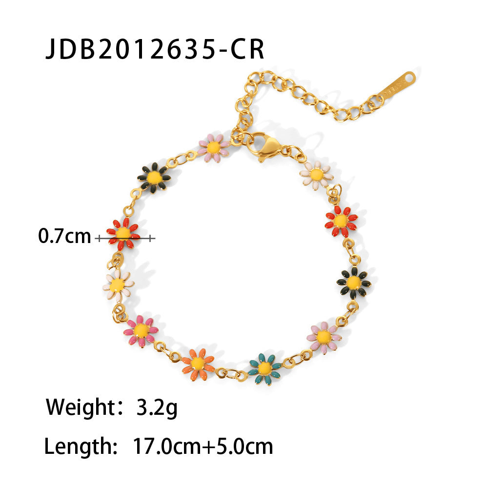 White/Colourful Daisy Chain Necklace