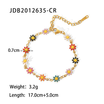 White/Colourful Daisy Chain Necklace