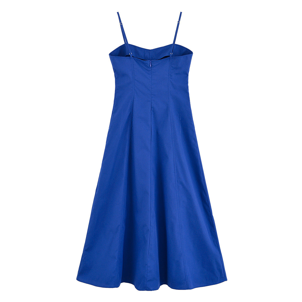 Slim Solid Color Spaghetti Midi Dresses