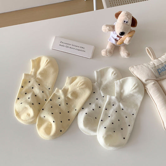 Polka Dot Simple Low Ankle Socks