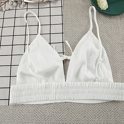 3PCS Solid Color Split Homwear Sets