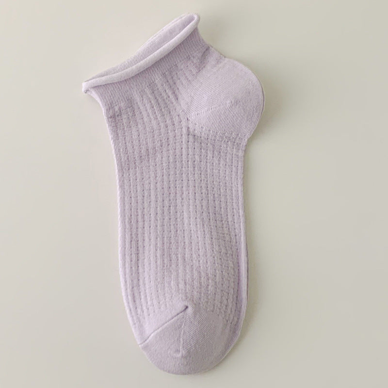 Simple Solid Color Low Ankle Socks