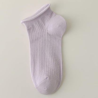 Simple Solid Color Low Ankle Socks
