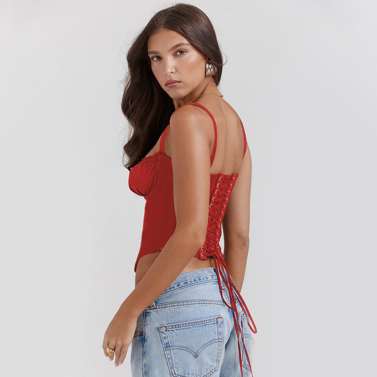 Lace String Sexy Sleeveless Spaghetti Top