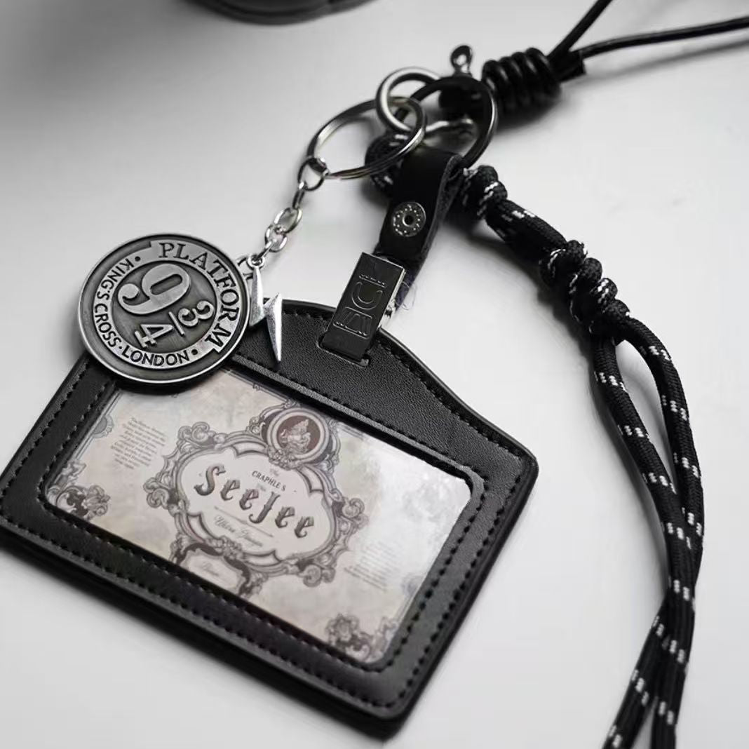 Magic Platform Card Picture Holder Keychain